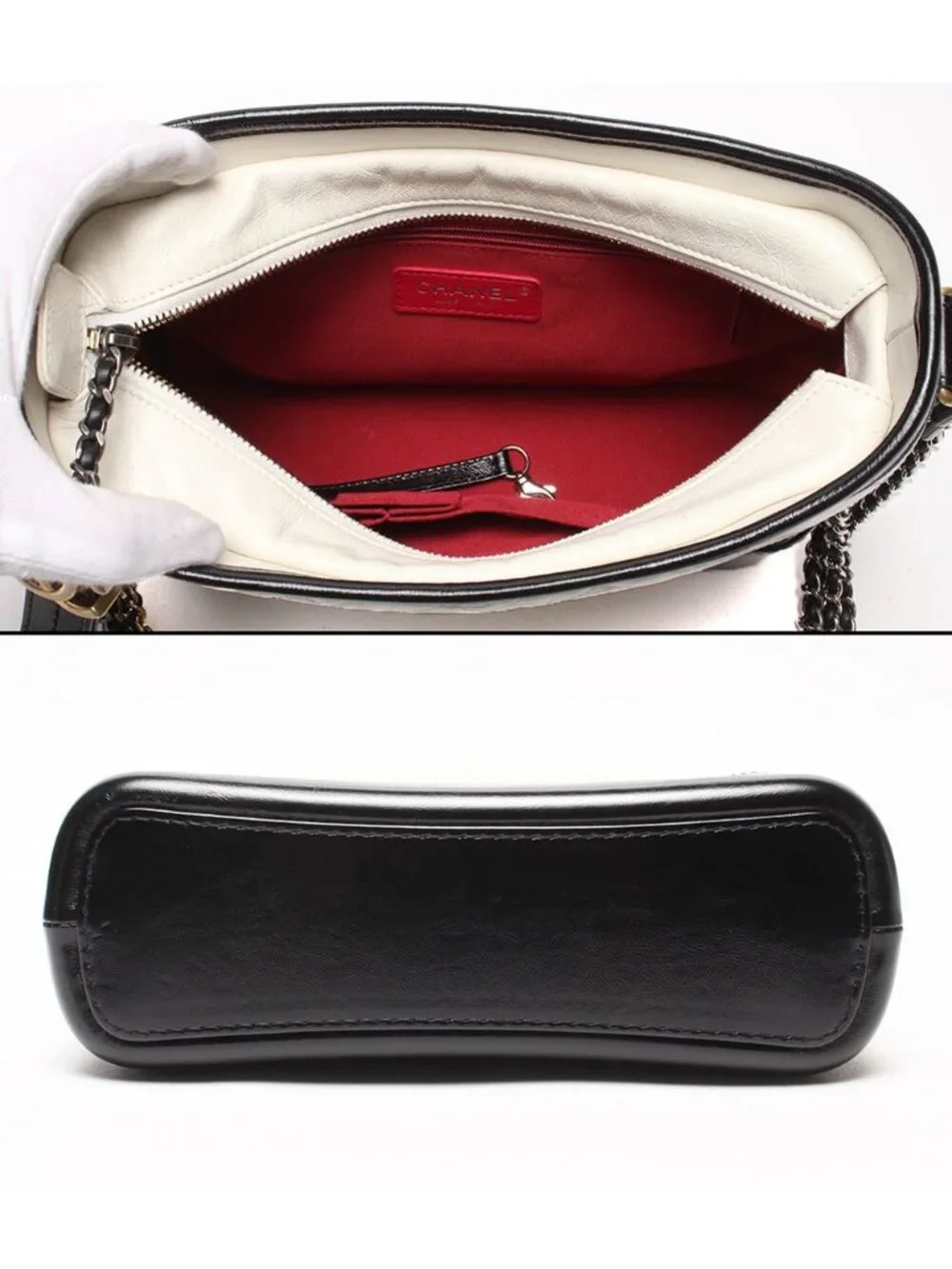 Chanel Shoulder Bag Gabrielle de Double Chain Silver Gold Hobo